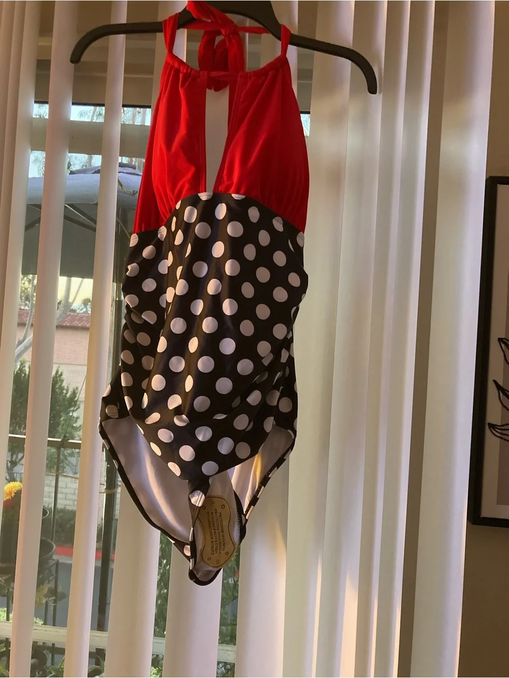 Kids Red & Black Polka Dot One-Piece Swimsuit